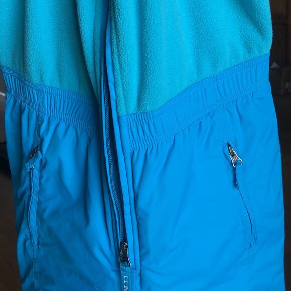 L.L. Bean Zip Up Snow Suit blue & green size 14 fleece lined - Picture 11 of 15